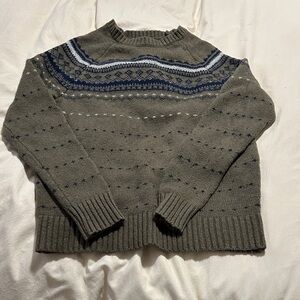 St. John's Bay Men's Olive and Navy Crewneck Sweater